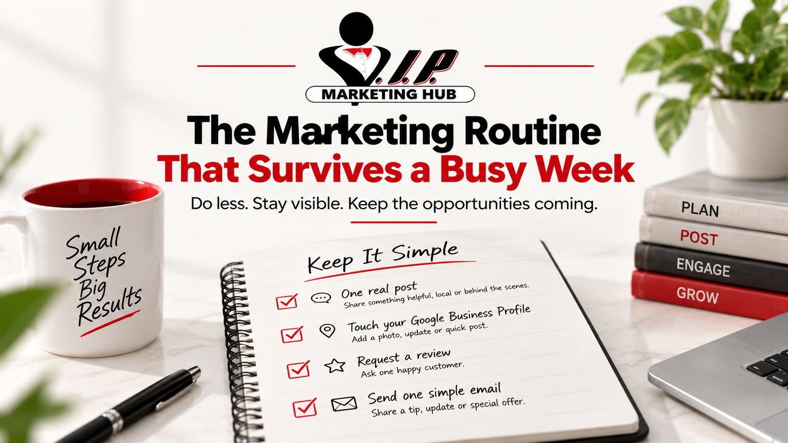 A Simple 4-Step Marketing Routine for Busy Weeks